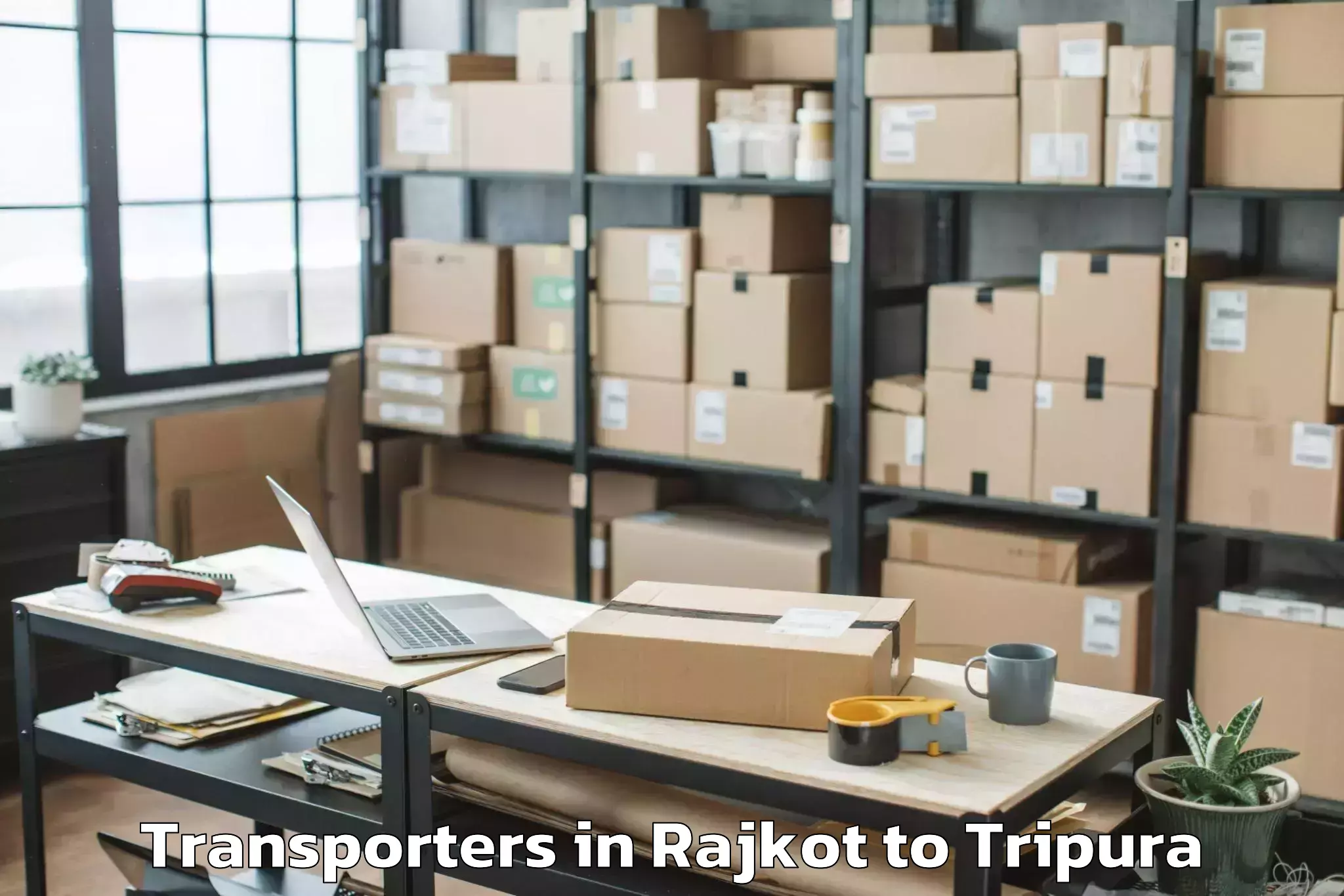 Book Rajkot to Kailashahar Airport Ixh Transporters